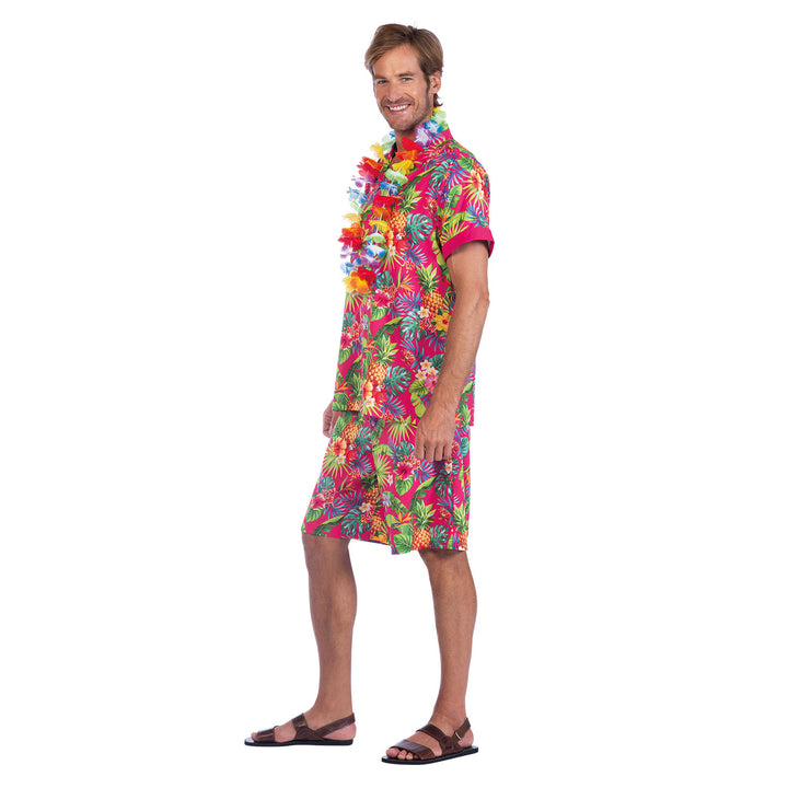 Mens Pink Hawaiian Tropical Shirt Costume