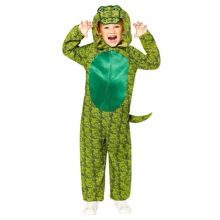 Kids Reptile Crocodile Character Jumpsuit World Book Day Costume