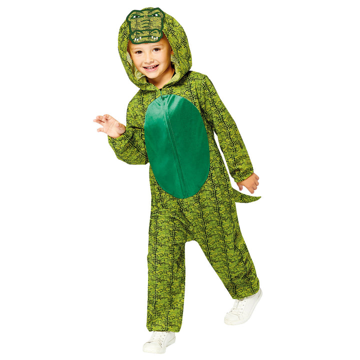Kids Reptile Crocodile Character Jumpsuit World Book Day Costume