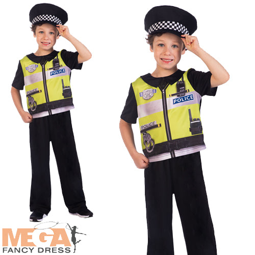Boys Police Officer Uniform Costume