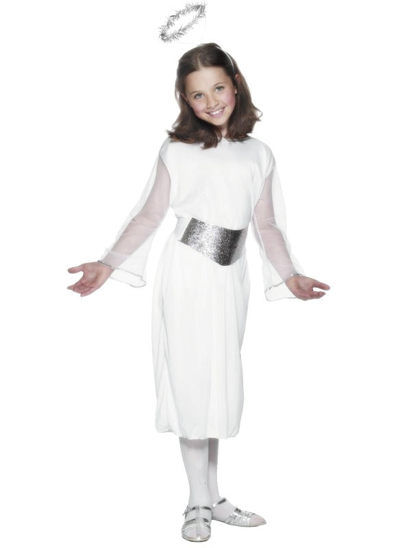 Girls Angel Nativity Gabriel Christmas Fancy Dress Costume