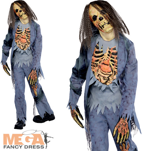 Boys Skeleton Ghoul Zombie Corpse Halloween Costume