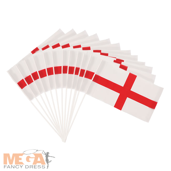 World Cup England Flags (12 Pack) Sports Accessory