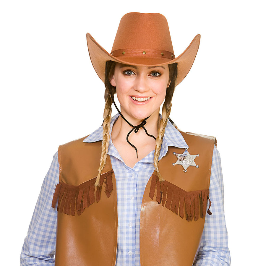 Light Brown Texas Cowboy Hat