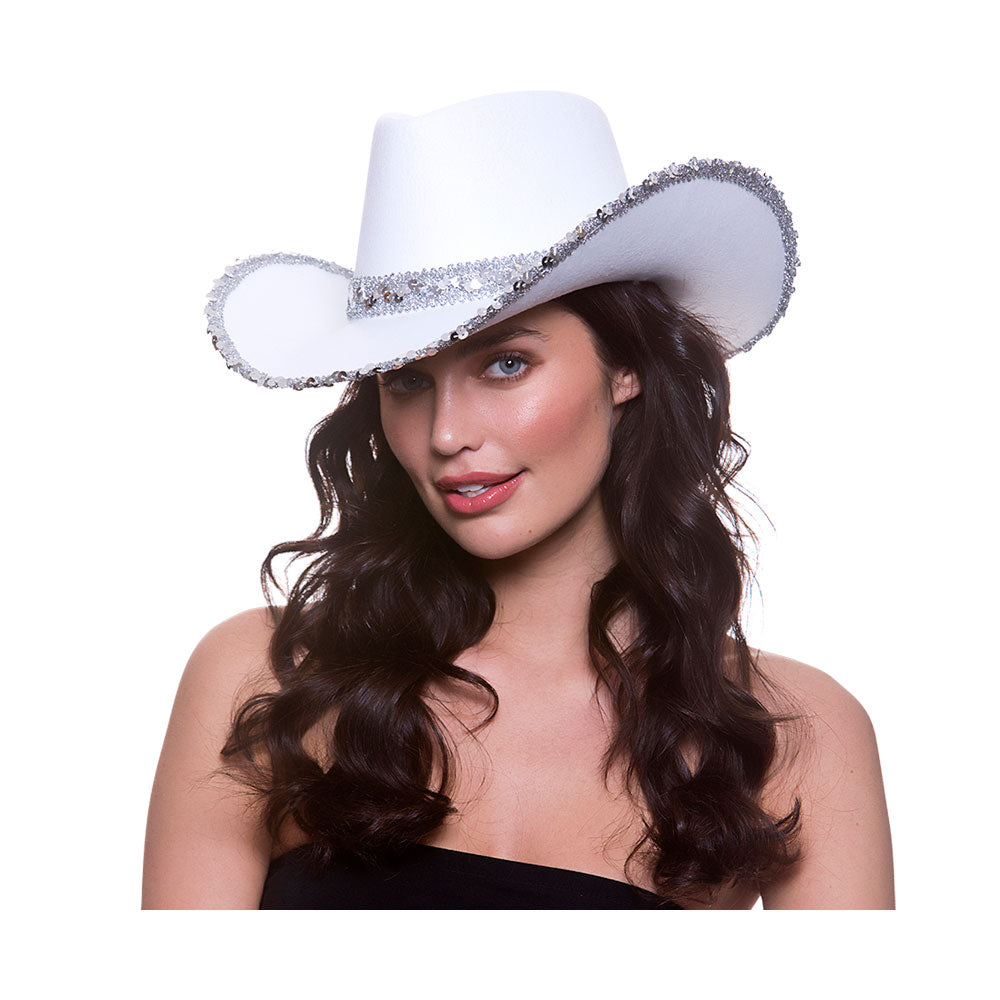 Texan Cowgirl - White with Sequins