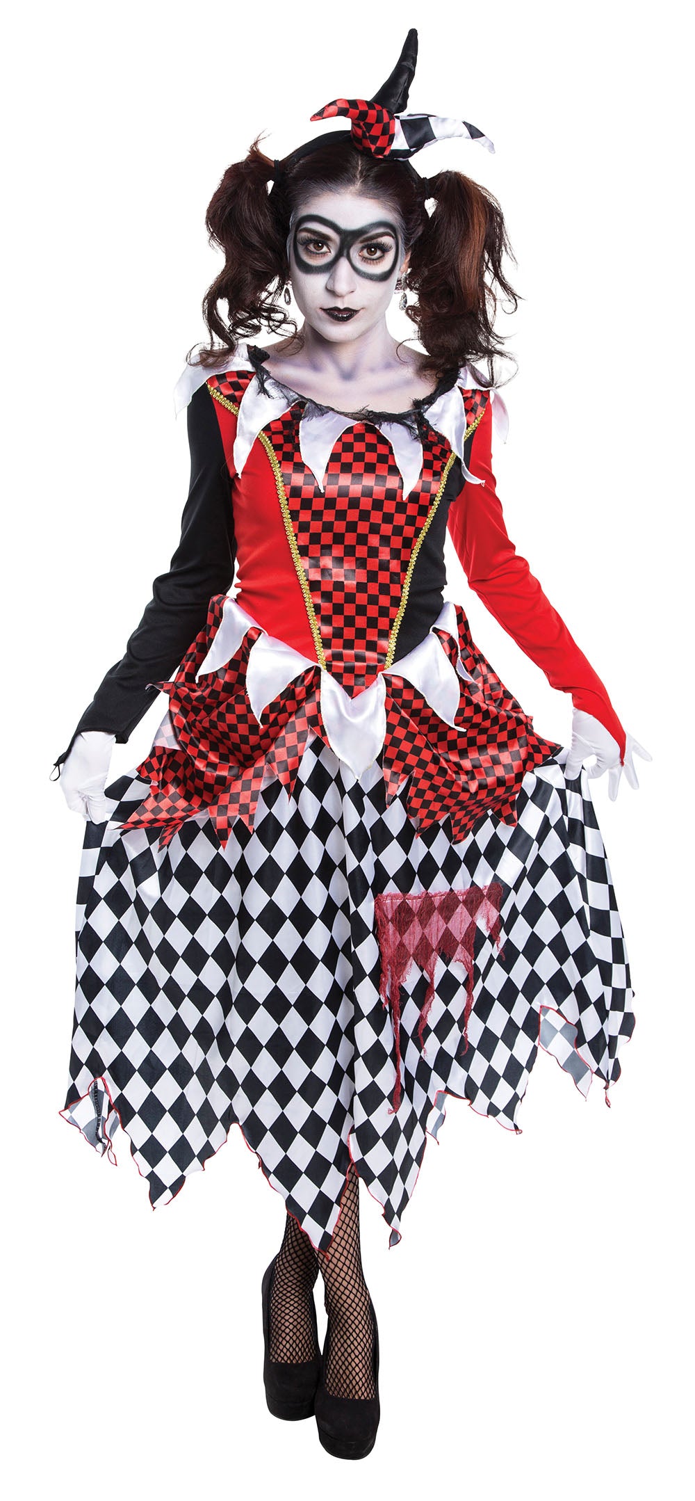 Scary Harlequin Costume Horror Fancy Dress