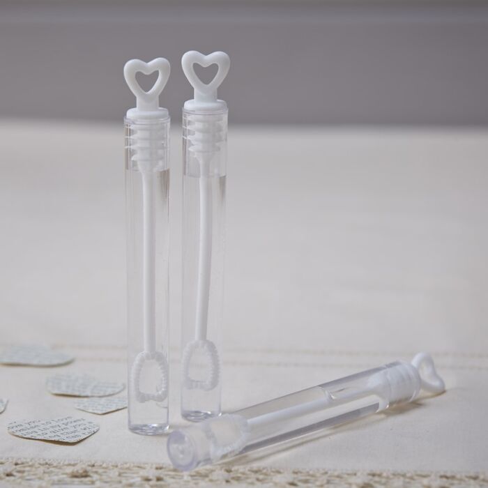 Heart Tube Wedding Bubbles Romantic Celebration