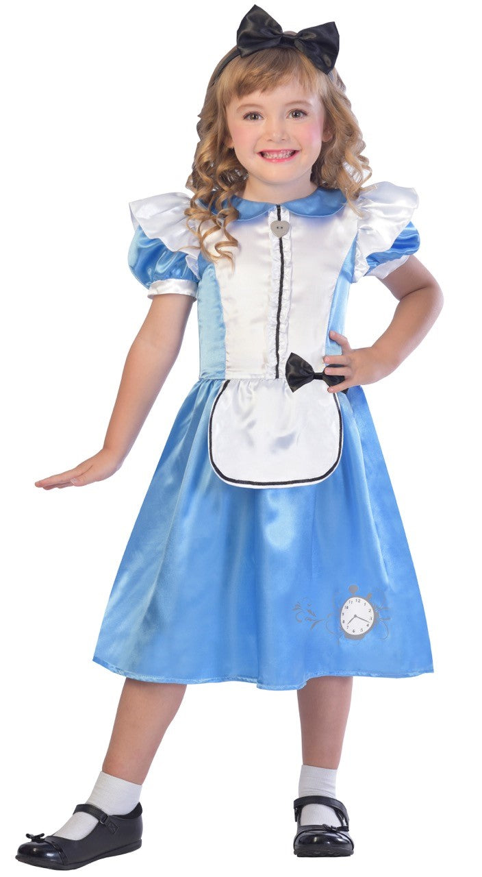 Girls Alice Wonderland Fairy Tale World Book Day Fancy Dress Costume