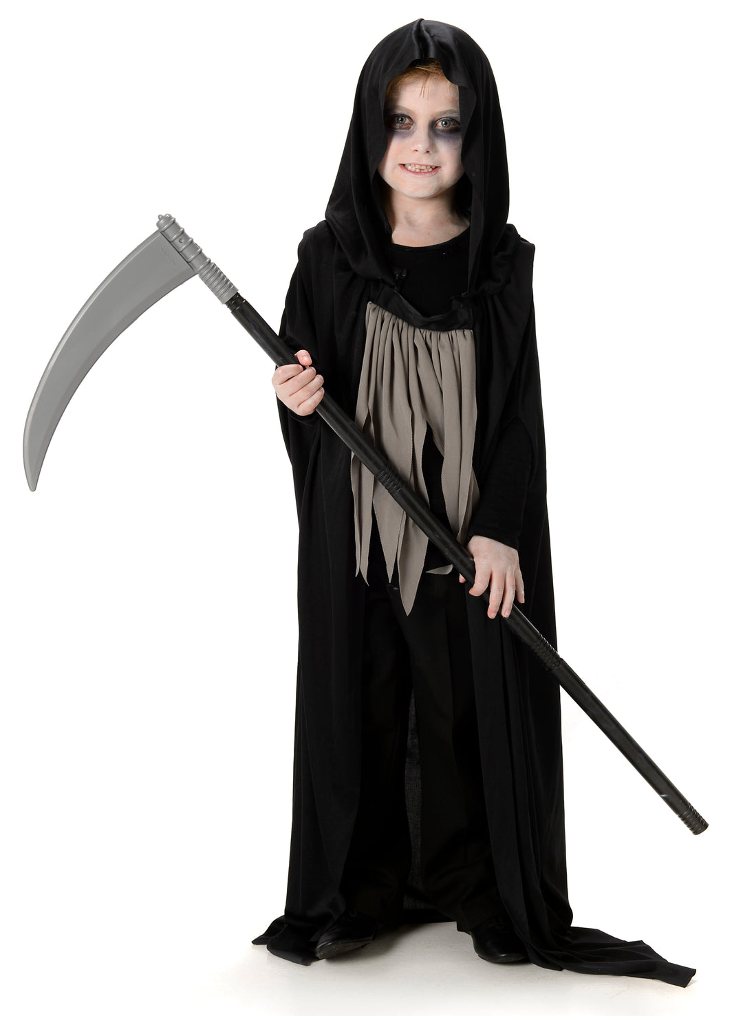 Dark Grim Reaper Boys Costume Horror Fancy Dress