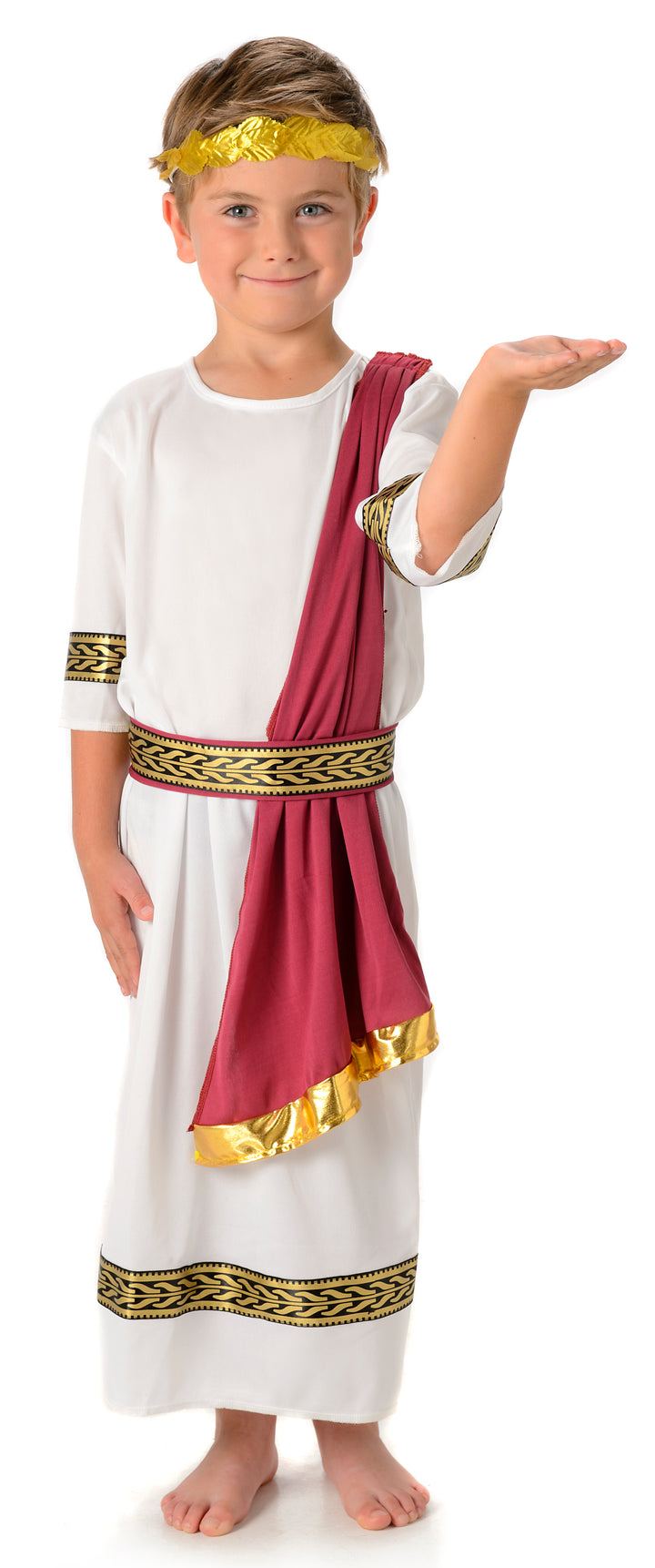 Imperial Roman Emperor Boys Fancy Dress Historical Costume