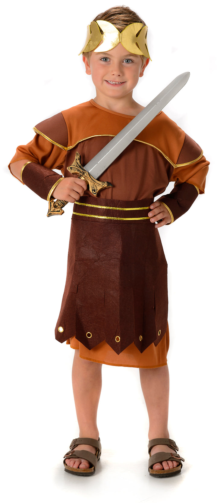 Roman Warrior Boys Fancy Dress Historical Costume
