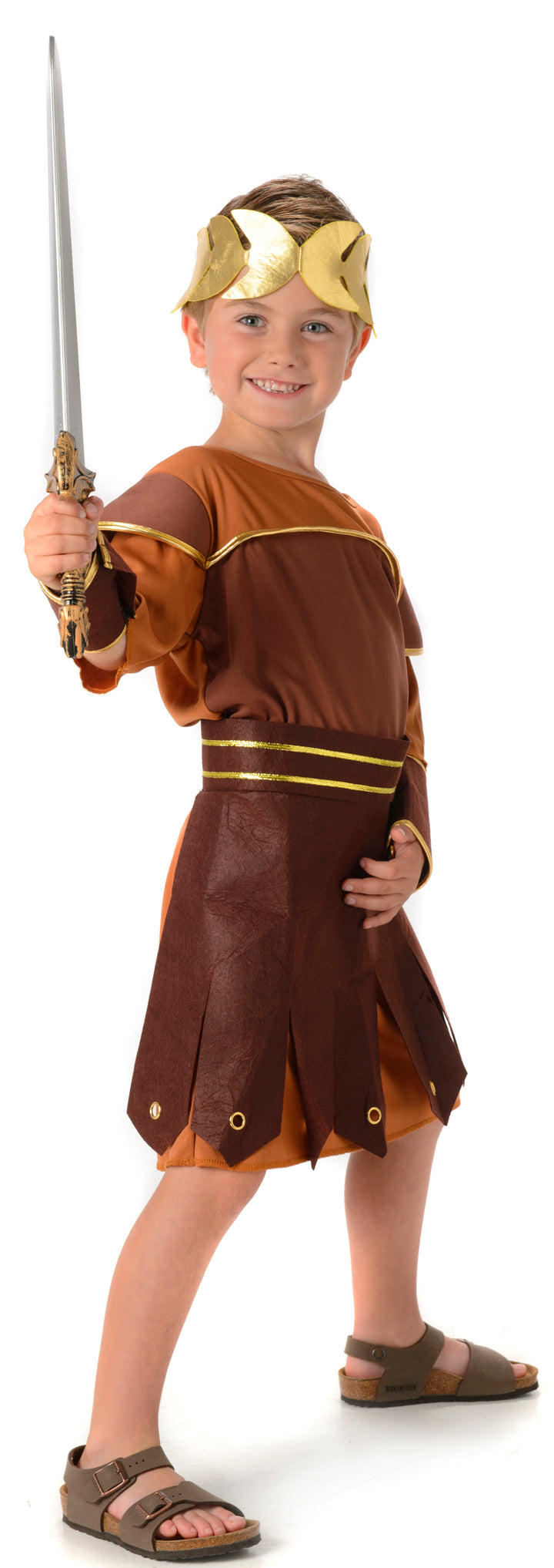 Roman Warrior Boys Fancy Dress Historical Costume