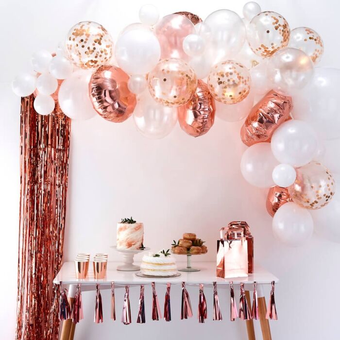 Rose Gold Balloon Arch Kit Elegant Party Decor