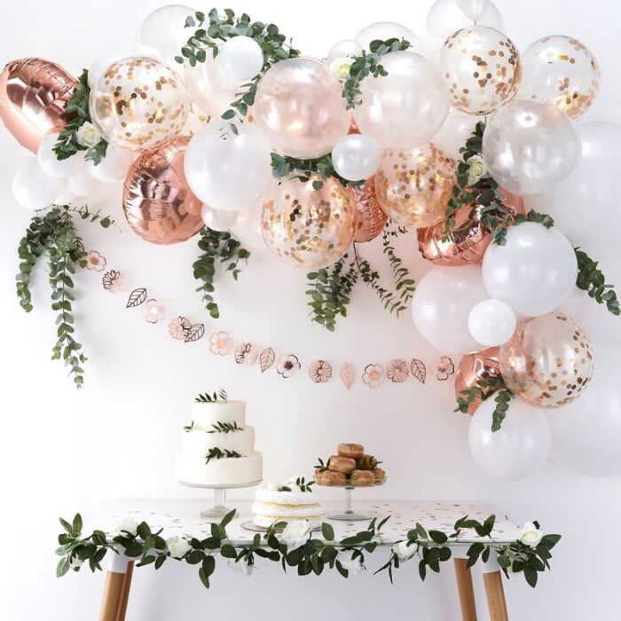 Rose Gold Balloon Arch Kit Elegant Party Decor