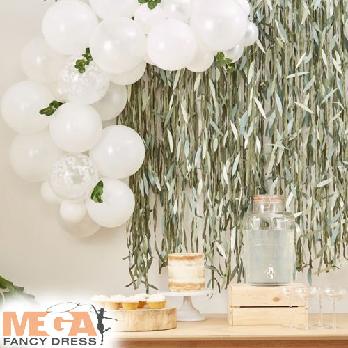 White Foliage Balloon Arch Kit Elegant Decor