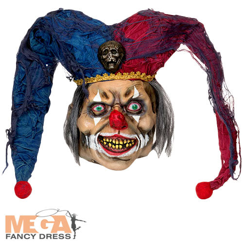 Deranged Jester Horror Mask Terrifying Character Accessory
