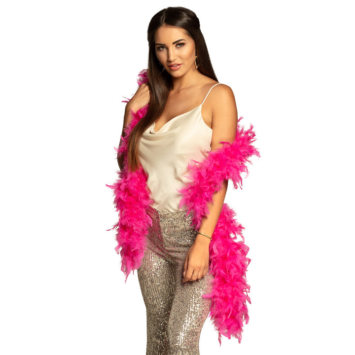 Ladies Hot Pink Feather Boa Costume Accessory