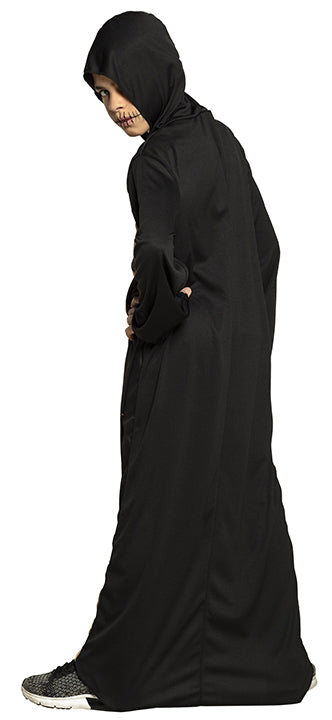 Boys Skull Fire Grim Reaper Spooky Halloween Fancy Dress Costume