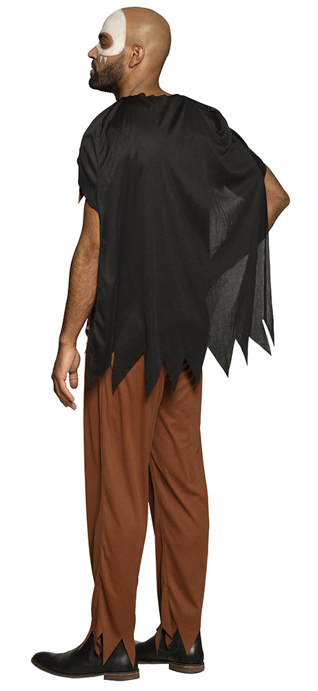 Men's Voodoo Man Black Magic Witch Doctor Halloween Fancy Dress Costume