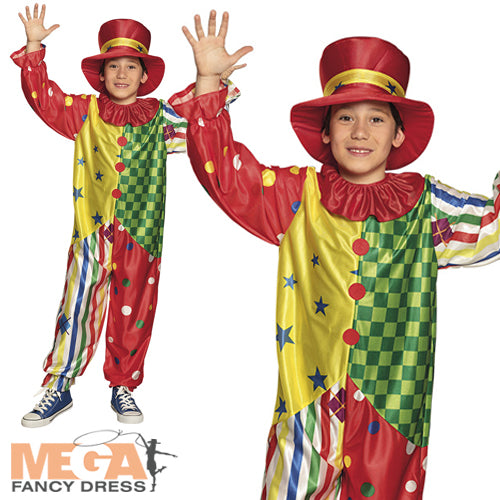 Kids Giggles Clown Funny Circus Carnival Fancy Dress Costume