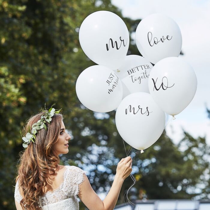 White Wedding Balloons Bundle Romantic Decor
