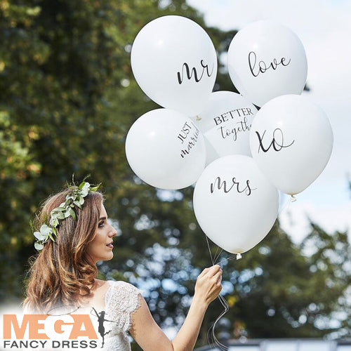 White Wedding Balloons Bundle Romantic Decor