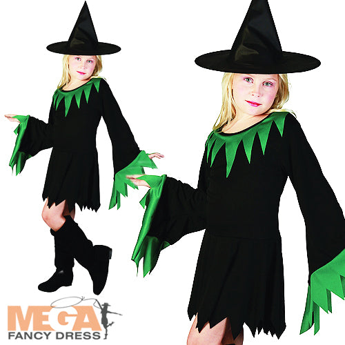 Girls Wicked Witch Halloween Fancy Dress Costume