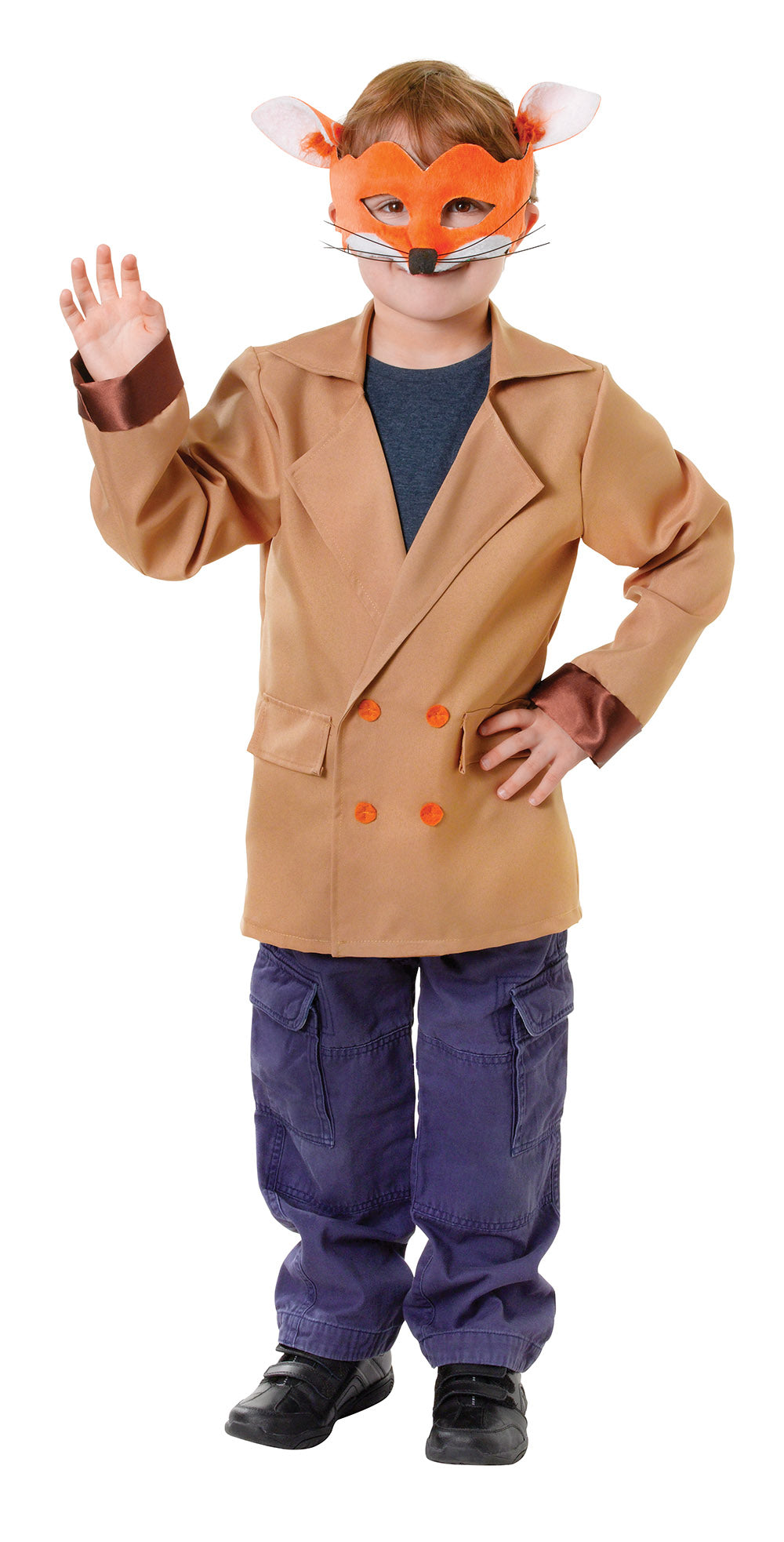 Boys Storybook Animal Mr Fox Jacket Fancy Dress World Book Day Costume