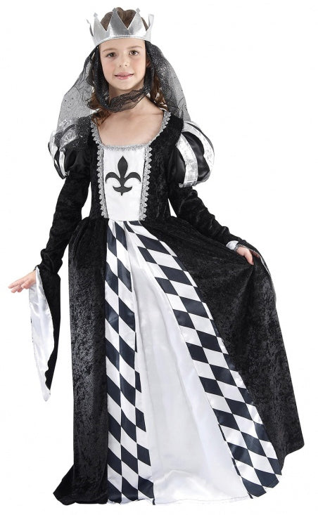 Girls Medieval Tudor Wonderland Chess Queen Costume