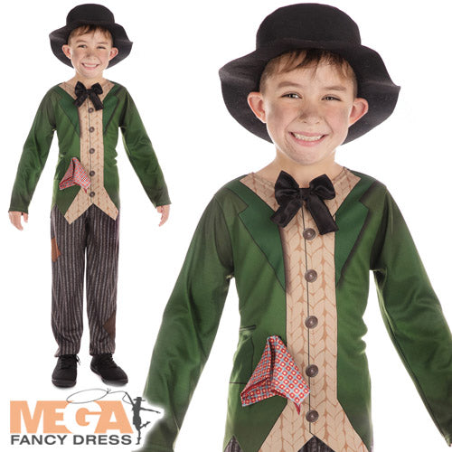 Boys Dickensian Artful Dodger Dickens World Book Day Fancy Dress Costume