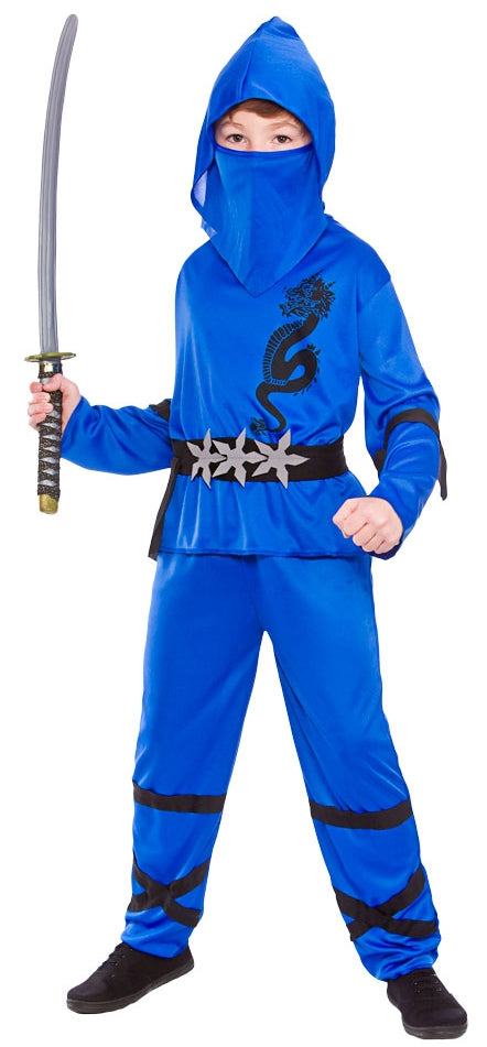 Blue Power Ninja Warrior Costume