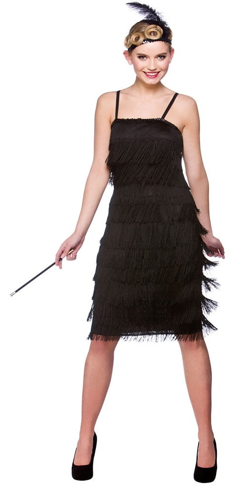 Jazzy Black Flapper Roaring 20s Costume