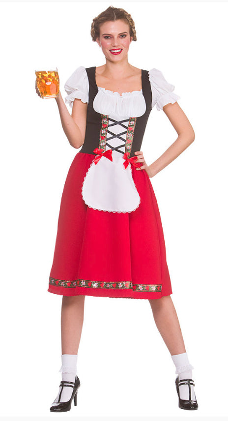Traditional Bavarian Beer Girl German Festival Ladies Costume