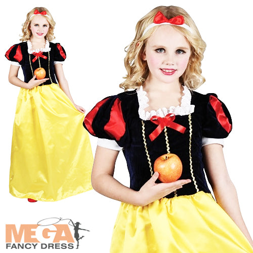 Girls Deluxe Snow Princess Fairytale Costume