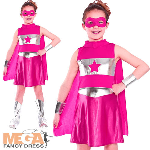 Pink Superhero Action Costume