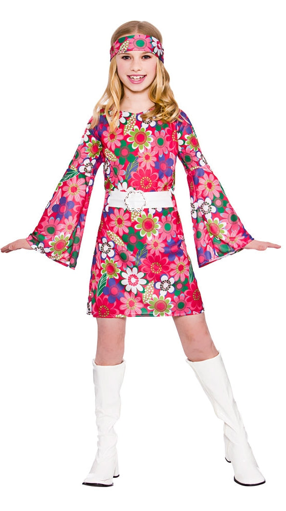 Retro Gogo Hippy 60s Girls Costume