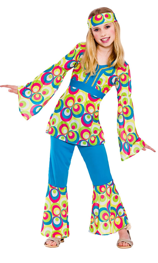 Retro Hippie 60s Girls Fancy Dress