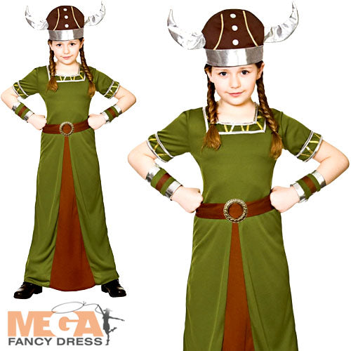 Norse Warrior Viking Princess Girls Costume