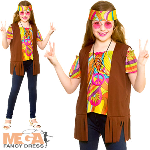 Retro Hippie 60s Girls Costume