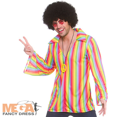 Men's Rainbow Hippie 60s Shirt