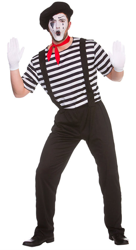 Mime Artist Themed Men's Costume