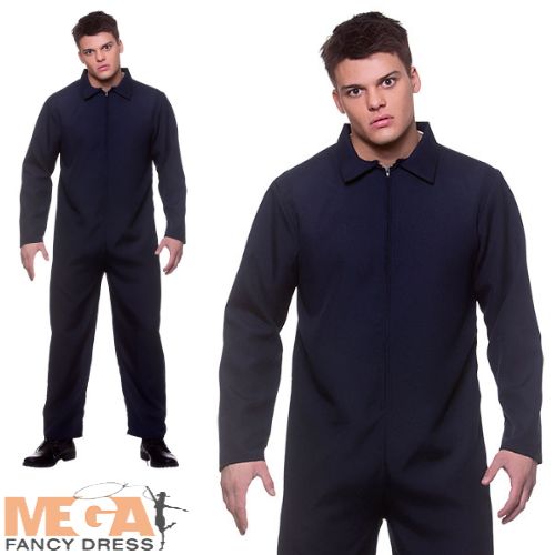 Blue Mechanic's Jumpsuit Men's Halloween Costume