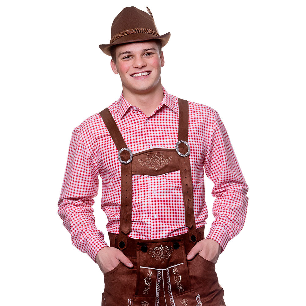 Men's Red Oktoberfest German Festival Shirt