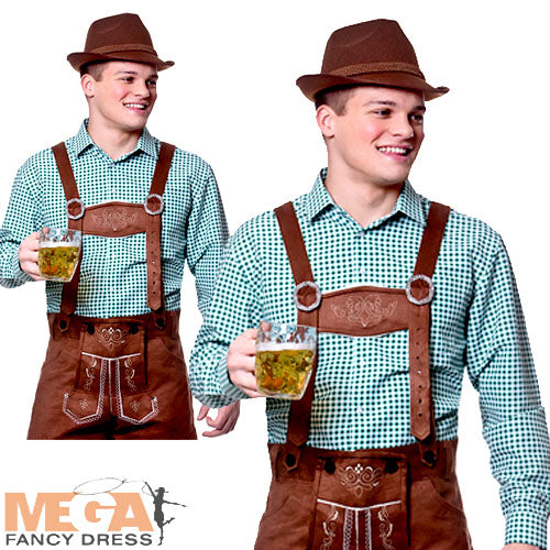 Men's Green Oktoberfest German Festival Shirt
