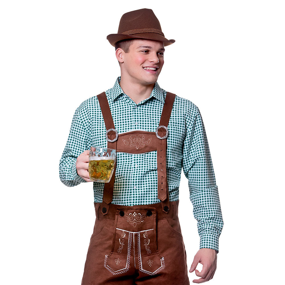 Men's Green Oktoberfest German Festival Shirt