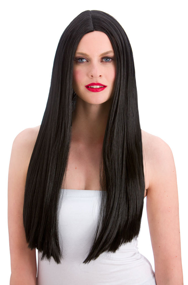 Black hair wig clearance costume