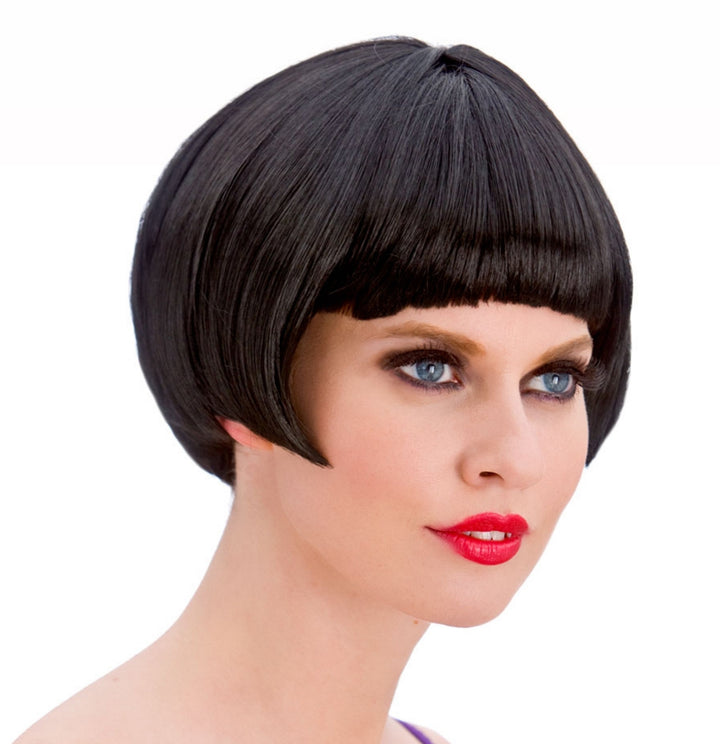 Black 1920s Flapper Wig