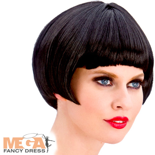 Black 1920s Flapper Wig