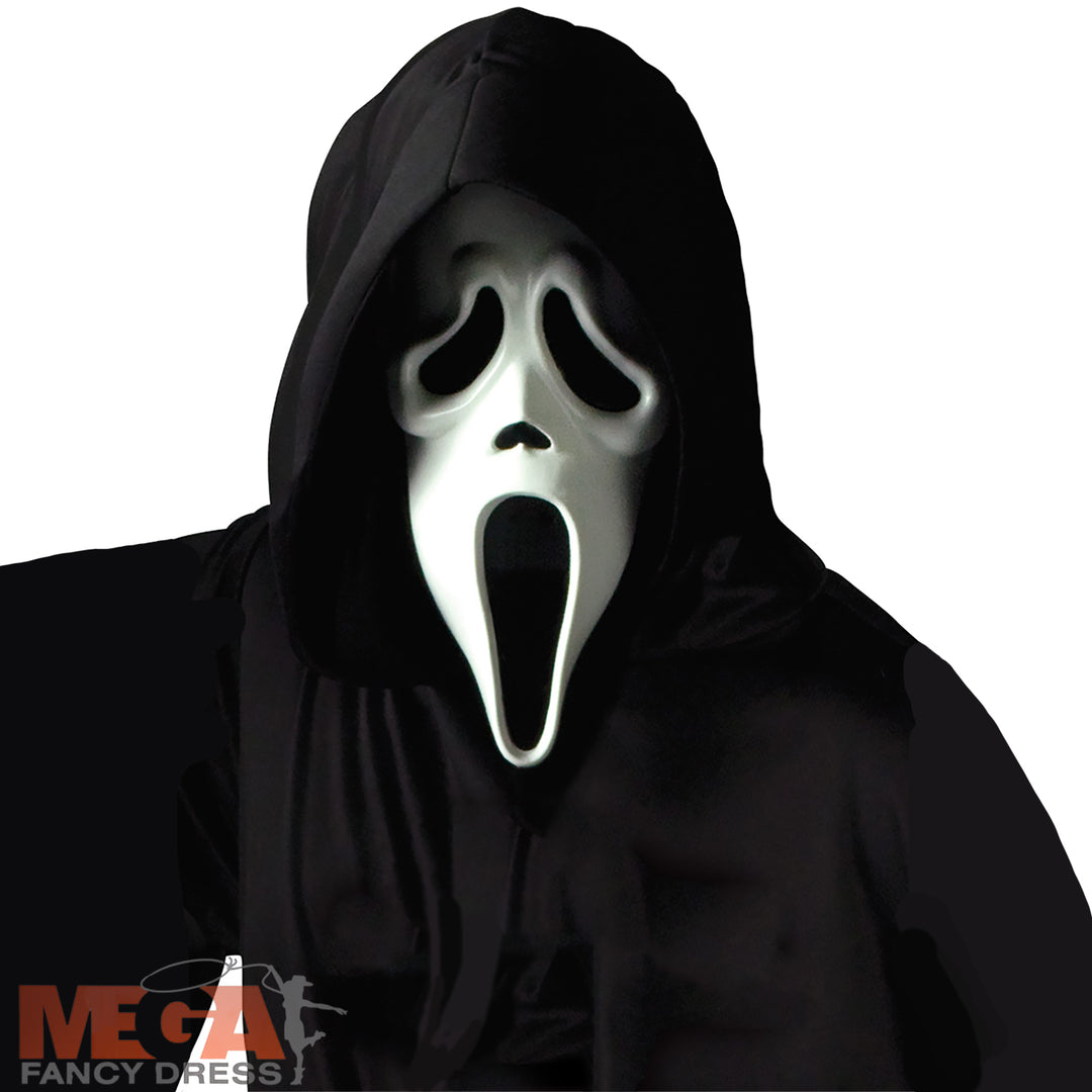 Scream Mask with Shroud Horror Movie Costume Accessory