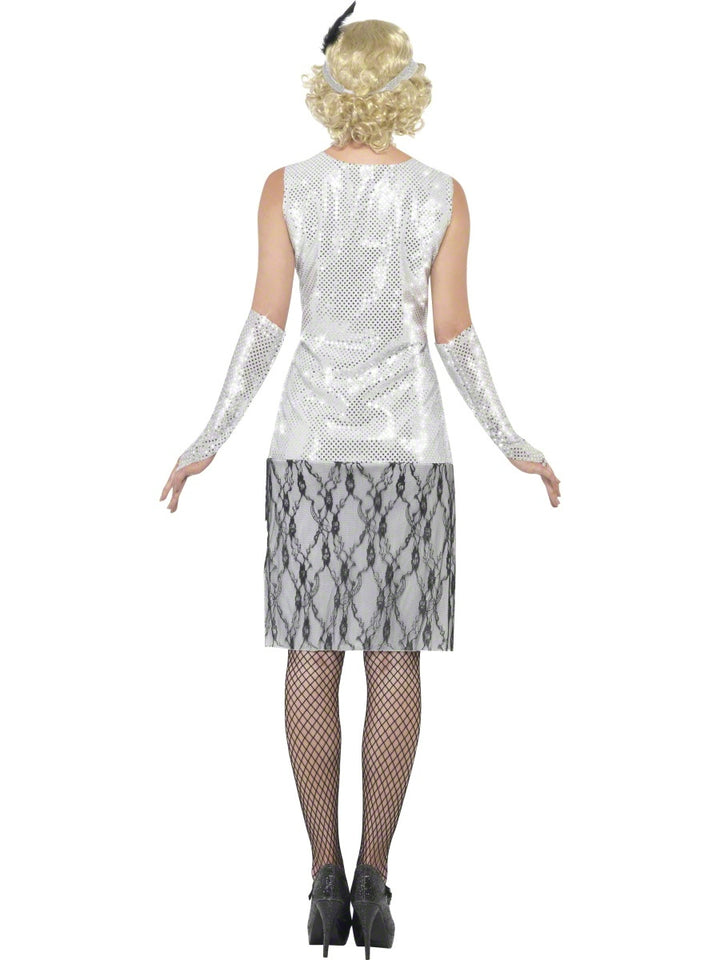 Women's Silver 20s Flapper Fancy Dress Costume